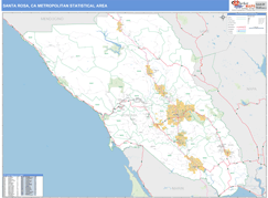 Santa Rosa Metro Area Digital Map Basic Style